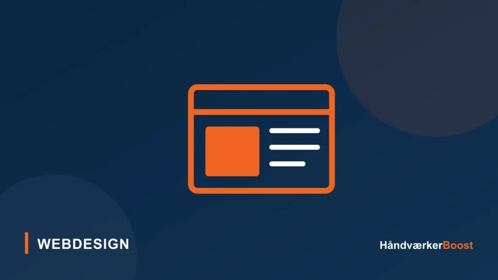 Skitse af en hjemmeside med billede og tekstlinjer, der illustrerer webdesign